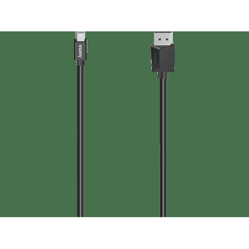 HAMA 1.5 m Mini-DisplayPort-Stecker auf DisplayPort-Stecker Kabel, Schwarz