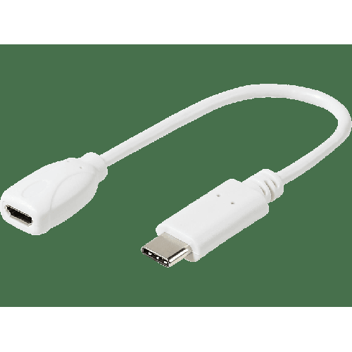 VIVANCO Adapter USB Type-C™, Adapter, 0,1 m, Weiß