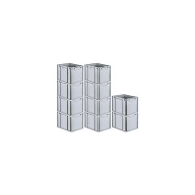 PROREGAL SparSet 10x Eurobox NextGen Economy, Griffe zu, HxBxT 32x30x40cm, 30 Liter, Eurobehälter, Transportbehälter Image