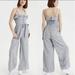 American Eagle Outfitters Pants & Jumpsuits | American Eagle Outfitters Blue White Striped Jumpsuit Size 8 Sleeveless Wide Leg | Color: Blue/White | Size: 8