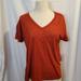 Jessica Simpson Tops | Nwt Jessica Simpson Short Sleeve Active Orange V-Neck T-Shirt Medium New W/Tags | Color: Orange | Size: M