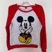 Disney Tops | Disney Fuzzy Soft Mickey Mouse Sweatshirt | Color: Red/White | Size: S