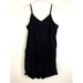 J. Crew Pants & Jumpsuits | J.Crew V-Neck Draped Black Romper Women's Size Large | Color: Black | Size: L