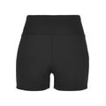 Stoffhose URBAN CLASSICS "Damen Ladies High Waist Short Cycle Hot Pants" Gr. XL, US-Größen, schwarz (black) Damen Hosen High-Waist-Hosen