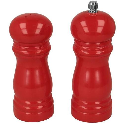 "Gewürzmühle METALTEX ""»Rubberwood«"" Küchenmühlen rot Gewürzmühlen-Set Gewürzmühlen, Salzmühlen Pfeffermühlen Küchenmühlen"