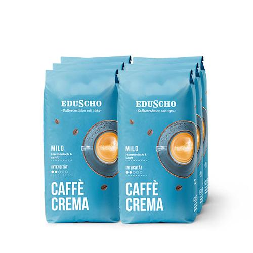Eduscho Caffè Crema Mild – 6x 1 kg Ganze Bohne