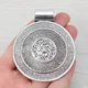 Breloques en argent tibétain Boho Boho grand médaillon rond pendentif pour collier bijoux