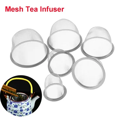 Infuseur à thé réutilisable en maille d'acier inoxydable filtre à épices passoire à thé théière
