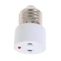 Adaptateur de Base d'Ampoule à Vis Convertisseur de Support de Lampe 1 Pièce 220V ABS Blanc