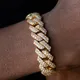 Bracelets cubains à griffes en cristal glacé pour hommes et femmes bijoux à maillons en biscuits