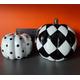Black and White Ceramics Pumpkin Halloween Decor Holiday Gift