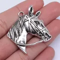 WYSIWYG-Breloques tête de cheval pour bijoux accessoires de bijoux exécutifs plaqué argent