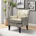 Akorda French Country Arm Chair with Nailhead Trim and Wood Legs by HULALA HOME