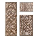 Brown 60 x 26 x 0.5 in Area Rug - Charlton Home® Denerick Collection 100% Handmade Hand-Knotted Taupe Indoor/Outdoor 3 Piece Accent Rug Set | Wayfair