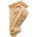 Ekena Millwork Jefferson 6"H x 3 1/2"W x 3 3/4"D Corbel Wood in Brown | 6 H x 3.5 W x 3.75 D in | Wayfair CORW03X03X06JEMA-CASE-2