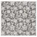 White 72 x 72 x 0.39 in Indoor Area Rug - Martha Stewart Rugs Msr Metro Area Rug In Black/Ivory Wool | 72 H x 72 W x 0.39 D in | Wayfair