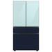 Samsung Bespoke 29 cu. ft. Smart 4-Door Refrigerator w/ Beverage Center & Custom Panels Included in Pink/Blue/Black | Wayfair