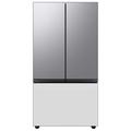Samsung Bespoke 24 cu. ft. 3-door Refrigerator w/ Beverage Center & Custom Panels Included in Gray/White | 70 H x 35.75 W x 28.75 D in | Wayfair