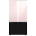 Samsung Bespoke 24 cu. ft. 3-door Refrigerator w/ Beverage Center & Custom Panels Included in Pink/Gray | 70 H x 35.75 W x 28.75 D in | Wayfair