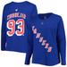 Women's Profile Mika Zibanejad Blue New York Rangers Plus Size Name & Number Long Sleeve T-Shirt