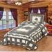 Loon Peak® Pine Forest Checkered Plaid Pinecone Evergreen Woodland Lodge Cabin Decorative Quilt Bedding Set Polyester/Polyfill/Microfiber | Wayfair