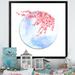 Winston Porter Chinese Blooming Sakura Tree Flowers - Picture Frame Print on Canvas in Blue/Pink/Red | 16 H x 16 W x 1 D in | Wayfair