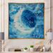 Ebern Designs Blue Moon Illustration - Modern & Contemporary Canvas Wall Decor Canvas in Blue/White | 16 H x 16 W x 1 D in | Wayfair