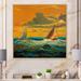 Breakwater Bay Yellow & Green Sailboats Landscape - Nautical & Coastal Canvas Wall Decor Canvas in Green/Yellow | 30 H x 30 W x 1 D in | Wayfair