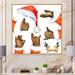 The Holiday Aisle® Christmas Holiday Fancy Santa Claus - Traditional Canvas Art Print Canvas in Brown/Red/White | 30 H x 30 W x 1 D in | Wayfair