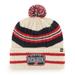 Men's '47 Natural Boston Red Sox Home Patch Cuffed Knit Hat with Pom