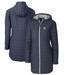 Women's Cutter & Buck Heathered Navy New York Yankees Rainier Primaloft Eco Full-Zip Hoodie Long Coat