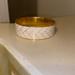 J. Crew Jewelry | Jcrew Cream And Gold Art Deco Bangle | Color: Cream/Gold | Size: Os