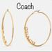 Coach Jewelry | Last One! Coach Gold Medium Hoop Gold Earrings | Color: Gold | Size: Os