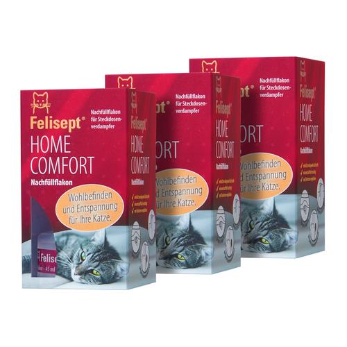 Felisept Home Comfort Set - Beruhigung für Katzen - Sparset: 3 Nachfüllflakons à 45 ml (OHNE...