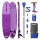 AQUAPLANET Inflatable Stand Up Paddle Board Kit - All Round Ten, Purple | 10 Foot | Ideal for SUP Beginners & Experts | Includes Fin, Paddle, Pump, Repair Kit, Backpack, Leash, Dry Bag, Carry Strap