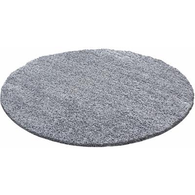 Hochflor-Teppich AYYILDIZ TEPPICHE "Life Shaggy 1500" Gr. 42, grau (hellgrau), H:30mm Ø:80cm, Kunstfaser, Teppiche, auch in rechteckig, Wohnzimmer, Langflor, große Farbauswahl Image