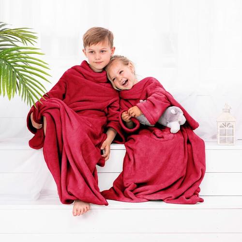 Flhf - Kuscheldecke mit Ärmeln 90x105 Rot - rot