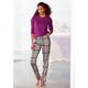 Pyjama LASCANA Gr. 44, lila (beere) Damen Homewear-Sets Pyjamas