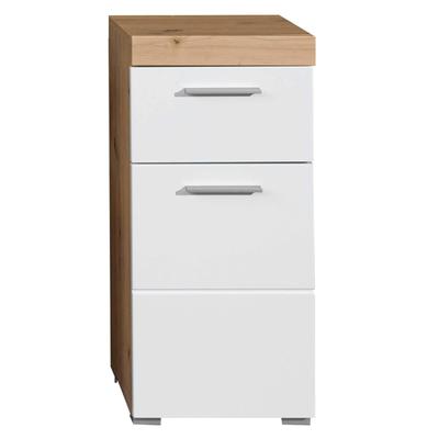 Unterschrank INOSIGN "Avena", weiß (asteichefarben, weiß hochglanz), B:37cm H:79cm T:31cm, Schränke, Badezimmerschrank mit 1 Schublade und 1 Tür - Maße (B/T/H) 37/31/79 cm Image