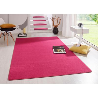 Teppich HANSE HOME "Fancy" Gr. 6, pink, B:200cm H:7mm L:280cm, Kunstfaser, Teppiche, Kurzflor, Läufer, uni, gekettelt, Wohnzimmer, Schlafzimmer, Esszimmer Image