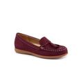 Wide Width Women's Dawson Casual Flat by Trotters in Dark Cherry Suede (Size 10 1/2 W)