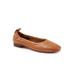 Wide Width Women's Gia Dressy Flat by Trotters in Brown (Size 11 W)