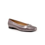 Women's Harmony Dressy Flat by Trotters in Pewter (Size 6 1/2 M)