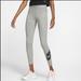 Nike Pants & Jumpsuits | Nike Leg-A-See Nike Logo Leggings Women's Size Xs Gray / Black | Color: Black/Gray | Size: Xs