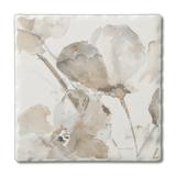 CounterArt Abstract Floral I 1 Pack Single Absorbent Stone Coaster Stoneware, Glass in Brown | 0.25 H x 4 W x 4 D in | Wayfair 02-02676