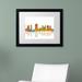 Trademark Fine Art Columbus Ohio Skyline II by Marlene Watson Framed Graphic Art Canvas, Wood | 11 H x 14 W x 0.5 D in | Wayfair MW0082-B1114MF