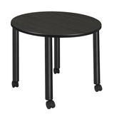 Regency Kee Round Breakroom Table Top Wood/Metal in Gray | 29 H x 42 W x 42 D in | Wayfair TBMC42RNDAGBK