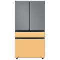 Samsung Bespoke 23 cu. ft. Smart 4-Door Refrigerator w/ Beverage Center & Custom Panels Included, in Gray/Yellow | Wayfair