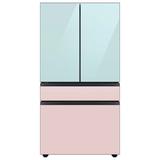 Samsung Bespoke 23 cu. ft. Smart 4-Door Refrigerator w/ Beverage Center & Custom Panels Included, in Pink/Blue | Wayfair