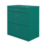 Inbox Zero Clete 3-Drawer Lateral Filing Cabinet Metal/Steel in Green | 31.88 H x 30 W x 17.63 D in | Wayfair C37B0ACCE61E42E19397A4509EE246E7